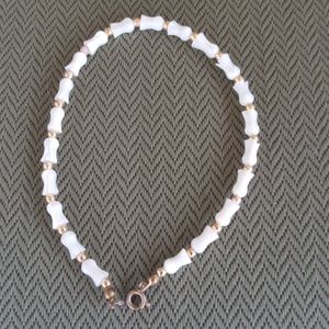 Fresh water Pearl bracelet tulip carved